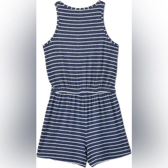 NWT Stars Above Blue Striped Perfectly Cozy Romper Size Small - Picture 2 of 10